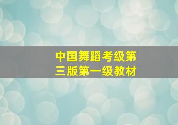 中国舞蹈考级第三版第一级教材