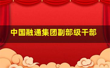 中国融通集团副部级干部