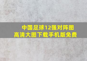 中国足球12强对阵图高清大图下载手机版免费