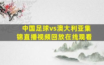 中国足球vs澳大利亚集锦直播视频回放在线观看