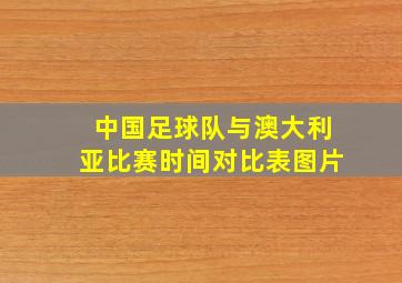 中国足球队与澳大利亚比赛时间对比表图片