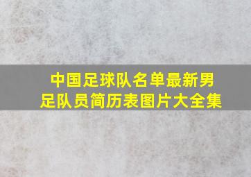 中国足球队名单最新男足队员简历表图片大全集