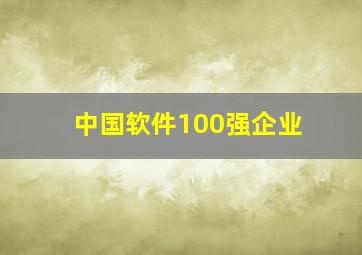 中国软件100强企业