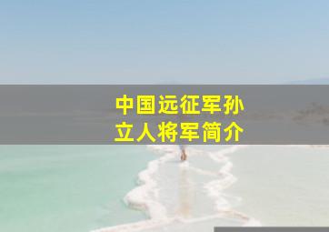 中国远征军孙立人将军简介