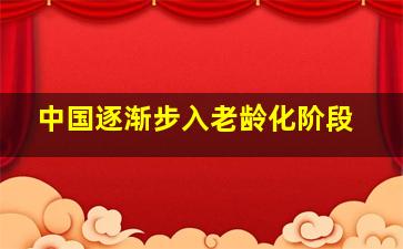 中国逐渐步入老龄化阶段