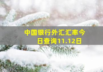 中国银行外汇汇率今日查询11.12日