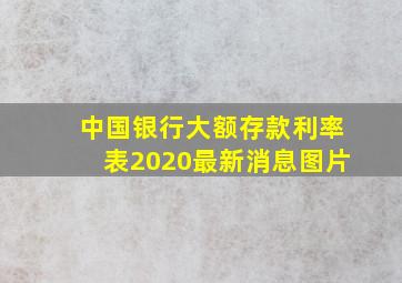 中国银行大额存款利率表2020最新消息图片