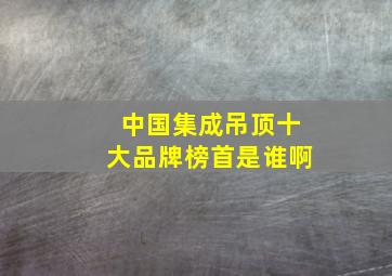 中国集成吊顶十大品牌榜首是谁啊