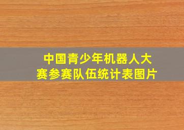 中国青少年机器人大赛参赛队伍统计表图片