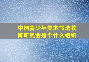 中国青少年美术书法教育研究会是个什么组织