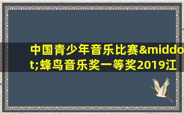 中国青少年音乐比赛·蜂鸟音乐奖一等奖2019江苏小提琴