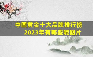 中国黄金十大品牌排行榜2023年有哪些呢图片