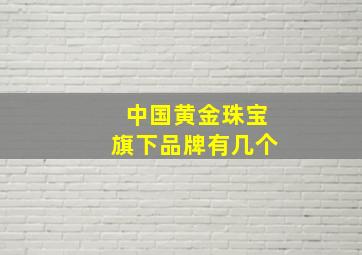 中国黄金珠宝旗下品牌有几个