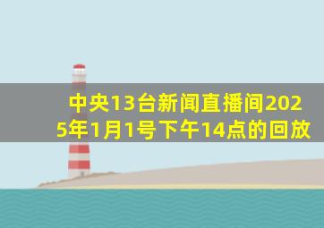 中央13台新闻直播间2025年1月1号下午14点的回放