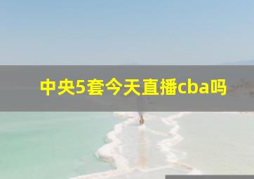 中央5套今天直播cba吗