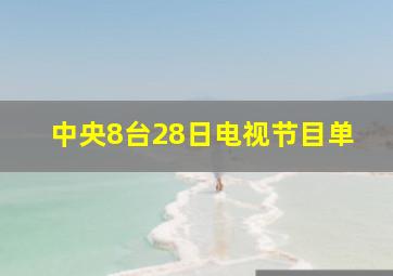 中央8台28日电视节目单