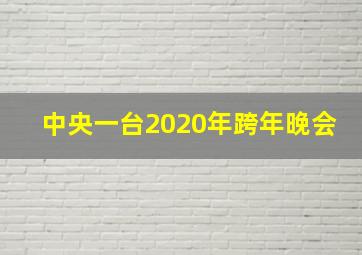 中央一台2020年跨年晚会