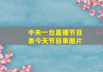 中央一台直播节目表今天节目单图片