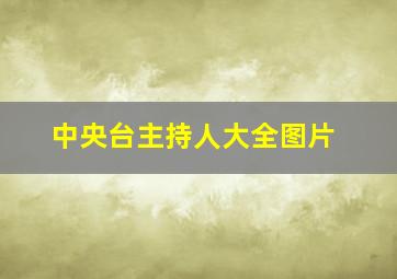 中央台主持人大全图片