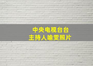 中央电视台台主持人喻雯照片