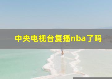 中央电视台复播nba了吗