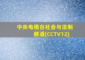 中央电视台社会与法制频道(CCTV12)