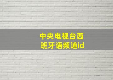 中央电视台西班牙语频道id