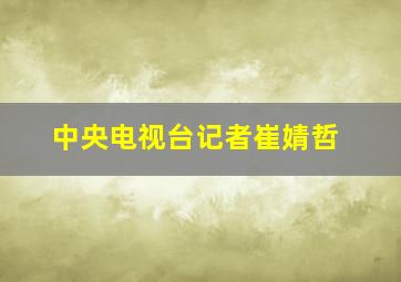 中央电视台记者崔婧哲