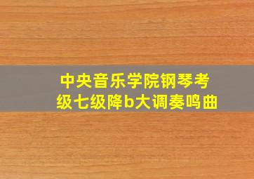 中央音乐学院钢琴考级七级降b大调奏鸣曲