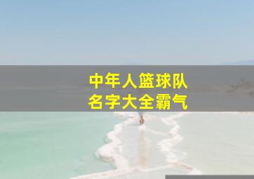 中年人篮球队名字大全霸气