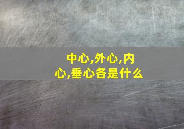 中心,外心,内心,垂心各是什么