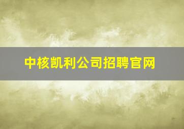 中核凯利公司招聘官网