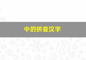 中的拼音汉字