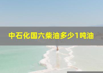 中石化国六柴油多少1吨油