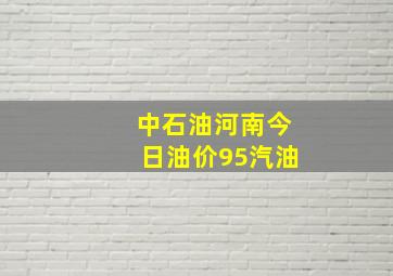 中石油河南今日油价95汽油