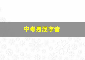 中考易混字音