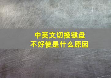 中英文切换键盘不好使是什么原因