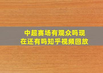 中超赛场有观众吗现在还有吗知乎视频回放