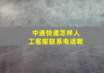 中通快递怎样人工客服联系电话呢