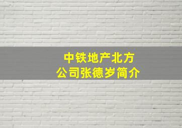 中铁地产北方公司张德岁简介