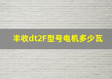 丰收dt2F型号电机多少瓦