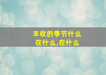 丰收的季节什么在什么,在什么