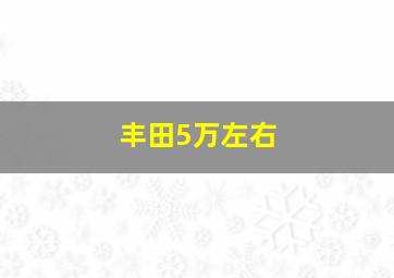 丰田5万左右