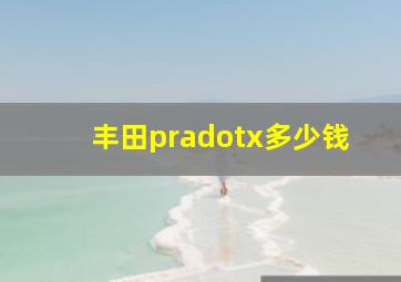 丰田pradotx多少钱