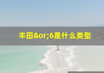 丰田∨6是什么类型