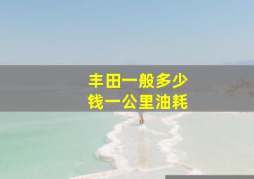 丰田一般多少钱一公里油耗