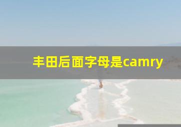 丰田后面字母是camry