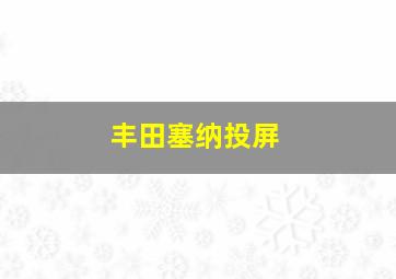 丰田塞纳投屏