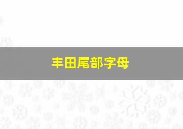 丰田尾部字母