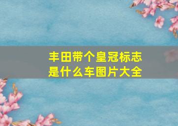 丰田带个皇冠标志是什么车图片大全